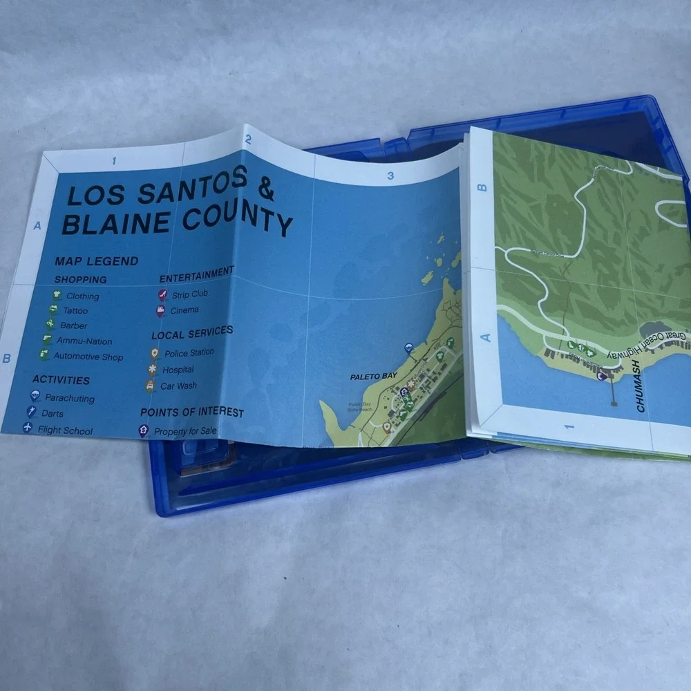 PS4 Grand Theft Auto V Premium Edition REPLACEMENT CASE w/ map‎